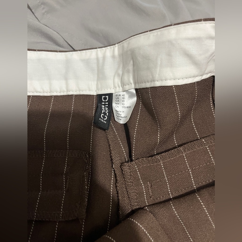 Women’s H&M Pinstripe Wide-Leg Trousers - Picture 4 of 4